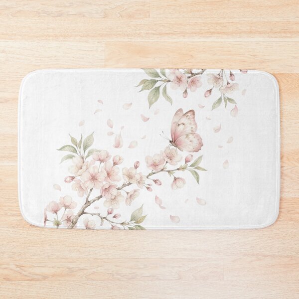 Item preview, Butterfly on Cherry Blossom Branch — Sakura Spring Art designed and sold by DreamelleStudio.