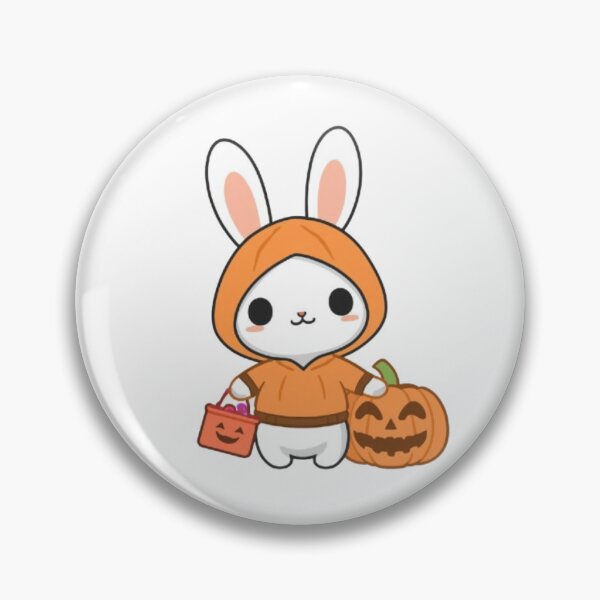 Item preview, Kawaii Pumpkin Bunny Sticker | Cute Halloween Rabbit PNG Design designed and sold by Stylestickers55.