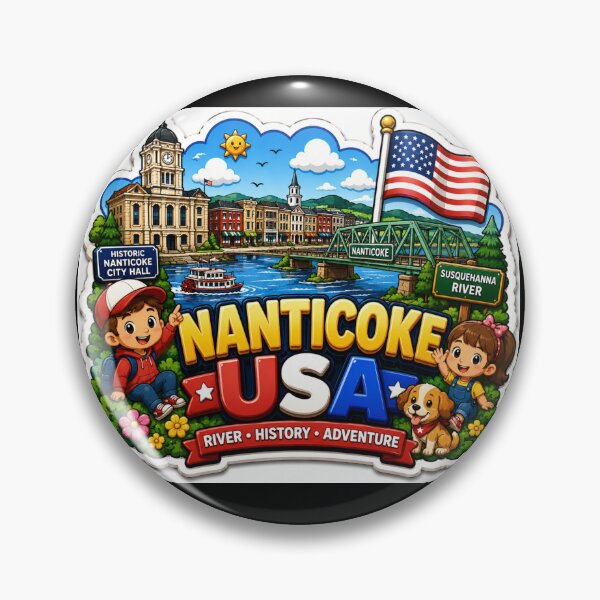 Item preview, Nanticoke USA Cute 3D Adventure Label  Label Text NANTICOKE USA ?? designed and sold by PaintMeWorld.