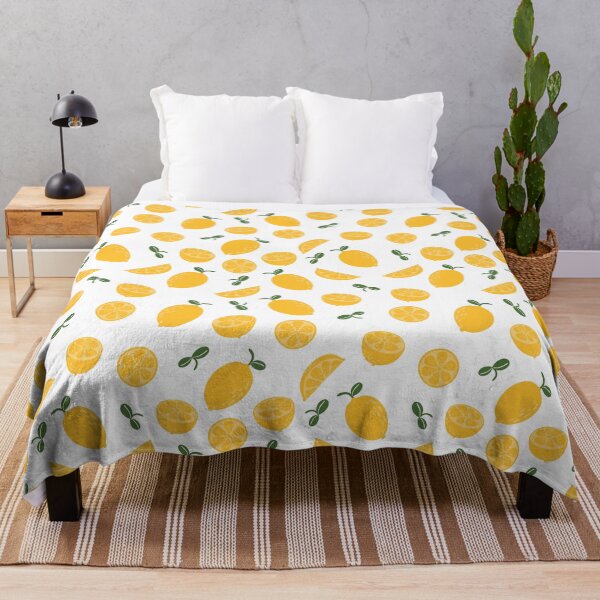 Item preview, Lemon pattern with bright citrus illustrations designed and sold by Rue Market.