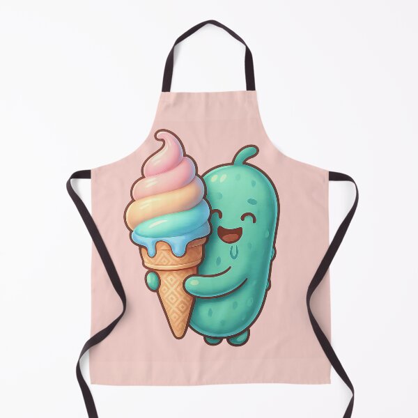 Item preview, Cute Kawaii Pickle Eating Ice Cream Cone Funny Summer Pastel designed and sold by Basma Designs | Funny Shirts, Stickers & Mugs.