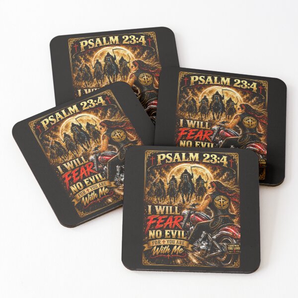Item preview, Fear No Evil – Psalm 23:4 | Christian Biker Edition designed and sold by Sanctum Icons.