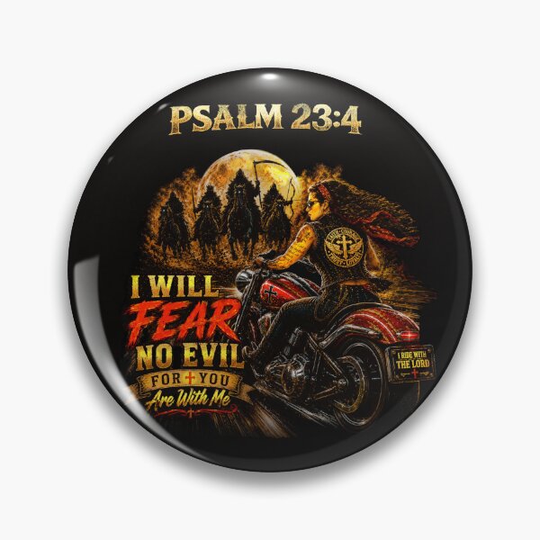Item preview, Fear No Evil – Psalm 23:4 | Christian Biker Edition designed and sold by Sanctum Icons.