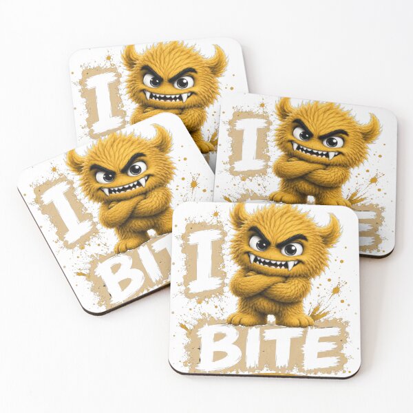 Item preview, I Bite Funny Cute Monster T-Shirt | Angry Fuzzy Creature with Attitude | Sarcastic Cartoon Graphic designed and sold by Diesel outlaw .