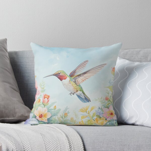 Item preview, Hummingbird in a flower garden designed and sold by Kolibra.