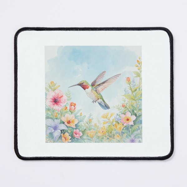 Item preview, Hummingbird in a flower garden designed and sold by Kolibra.