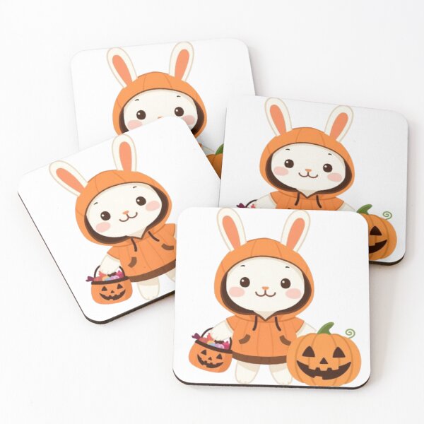 Item preview, Cute Halloween Pumpkin Bunny Kawaii Sticker | Adorable Rabbit Fall Gift designed and sold by Stylestickers55.
