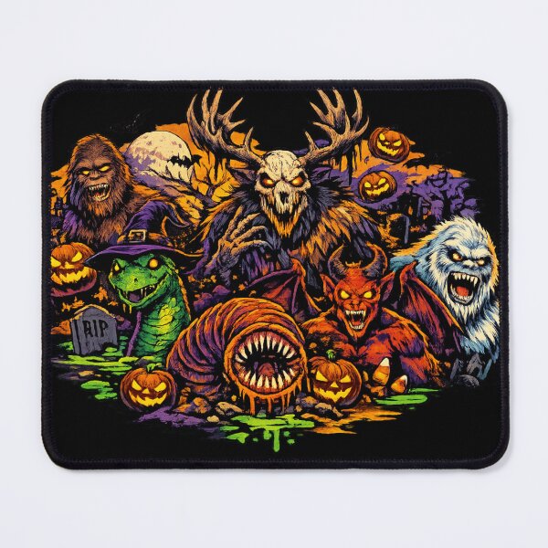 Item preview, Cryptid Characters Halloween Party – Bigfoot, Wendigo & Legendary Monsters Pop Art designed and sold by redsharkuk.