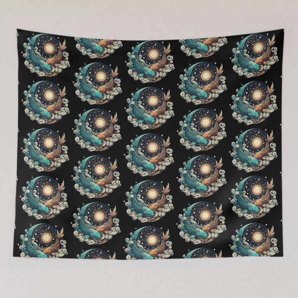 Item preview, Cosmic Koi Yin‑Yang – Celestial Harmony Design designed and sold by Dogandesighn.