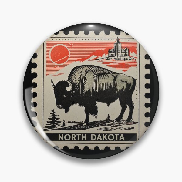 Item preview, North Dakota Vintage Stamp - American Bison designed and sold by tiigerdad.
