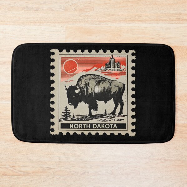 Item preview, North Dakota Vintage Stamp - American Bison designed and sold by tiigerdad.