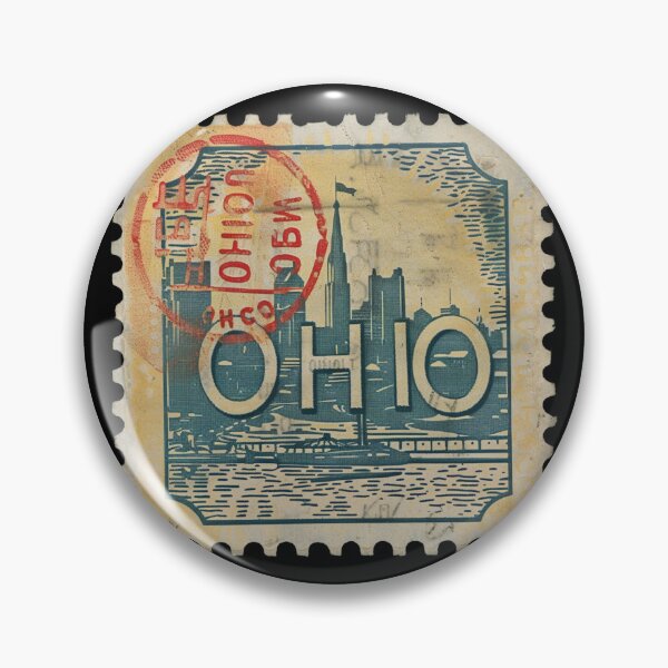 Artikelvorschau, Historische Briefmarke aus Ohio – Skyline von Cleveland entworfen und verkauft von tiigerdad.