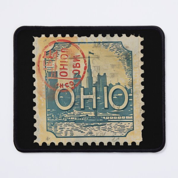 Item preview, Ohio Vintage Postage Stamp - Cleveland Skyline designed and sold by tiigerdad.