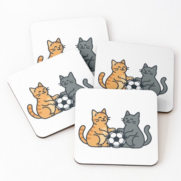 Item preview, Cute Soccer Cats Cartoon - Funny Cat Football Lovers Design designed and sold by PrintforDesign.