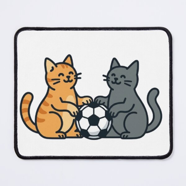 Item preview, Cute Soccer Cats Cartoon - Funny Cat Football Lovers Design designed and sold by PrintforDesign.