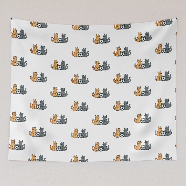 Item preview, Cute Soccer Cats Cartoon - Funny Cat Football Lovers Design designed and sold by PrintforDesign.