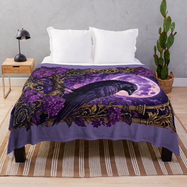 Item preview, Dark Raven Moon Fantasy Gothic Wall Art Gift designed and sold by BorgSpareParts.