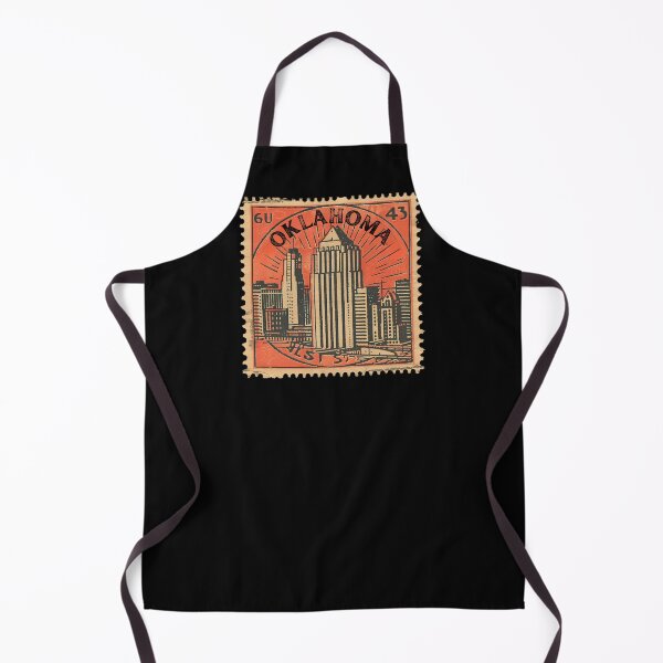 Item preview, Oklahoma Vintage Postage Stamp - OKC Skyline designed and sold by tiigerdad.
