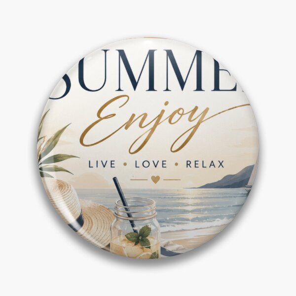 Item preview, Summer Enjoy | Elegant Beach Vacation Design designed and sold by Artist heart studio.