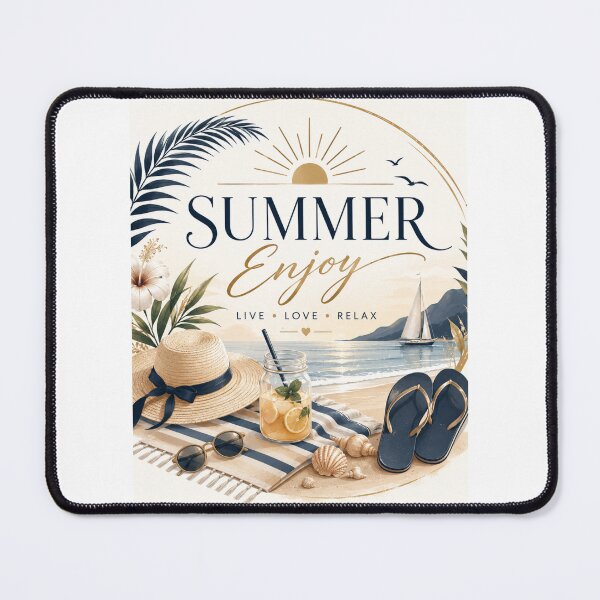 Item preview, Summer Enjoy | Elegant Beach Vacation Design designed and sold by Artist heart studio.
