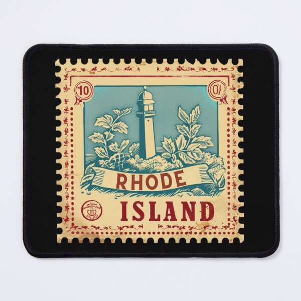 Item preview, Rhode Island Vintage Stamp - Coastal Lighthouse designed and sold by tiigerdad.