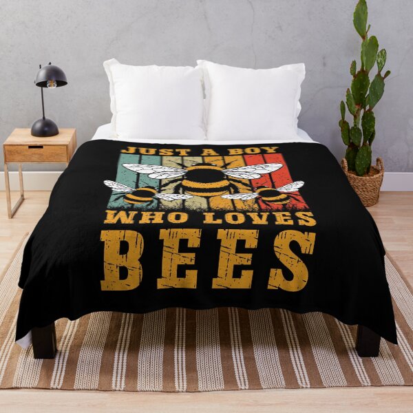 Item preview, Just A Boy Who Loves Bees Retro Vintage Stripest designed and sold by Dmetalx Art Apparel.