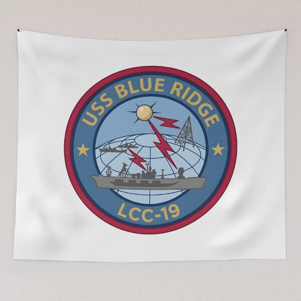 Item preview, USS Blue Ridge LCC-19 Amphibious Command Ship Insignia designed and sold by CharlieDesings.