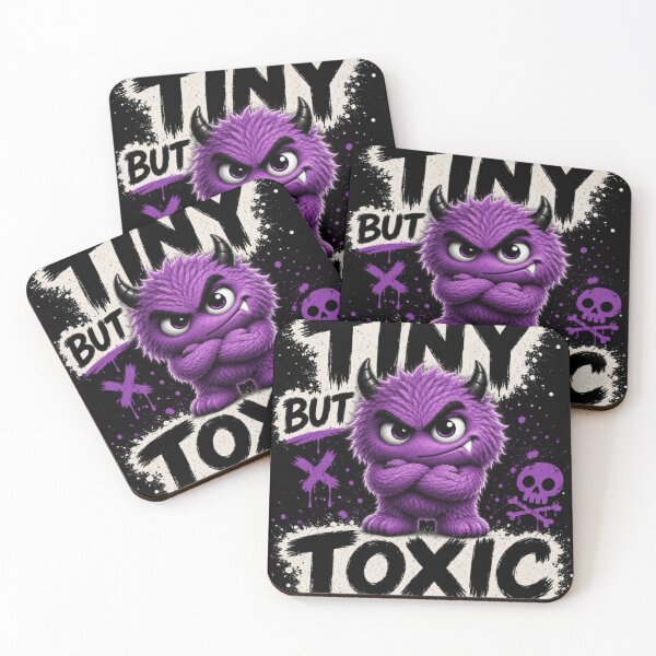 Item preview, Tiny But Toxic Funny Purple Monster T-Shirt | Cute Sarcastic Fuzzy Creature | Grunge Cartoon designed and sold by Diesel outlaw .