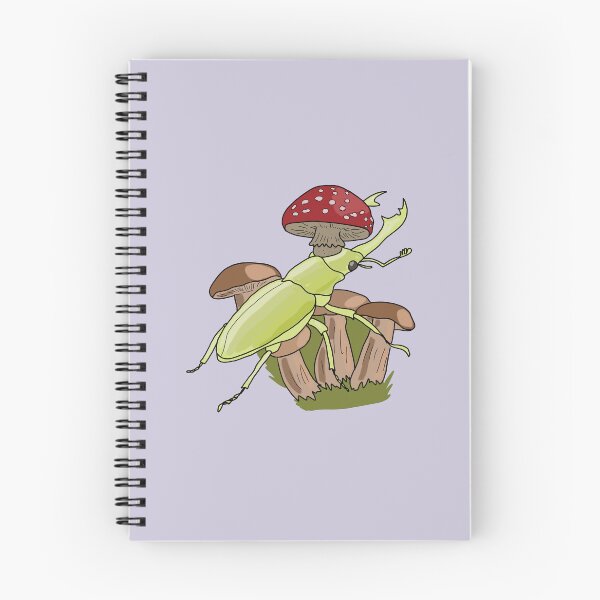 Item preview, ​Goblincore Stag Beetle and Amanita Mushroom Illustration for Nature Lovers designed and sold by LeshanArt.