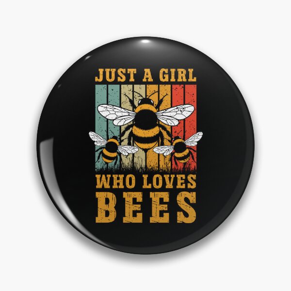 Artikelvorschau, Just A Girl Who Loves Bees Retro Vintage Stripest entworfen und verkauft von Dmetalx Art Apparel.