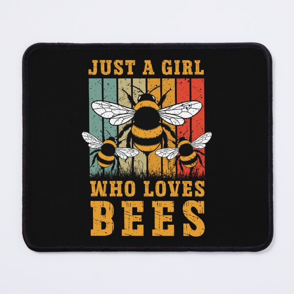 Item preview, Just A Girl Who Loves Bees Retro Vintage Stripest designed and sold by Dmetalx Art Apparel.