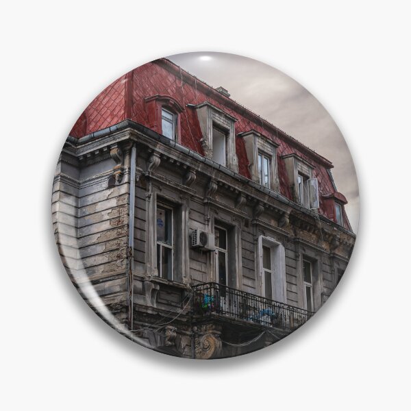Item preview, Decaying Villa with Red Roof and Flowers — Urban Street Photography designed and sold by Rabee Khalil Photography.
