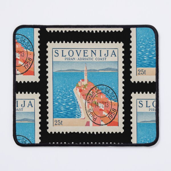 Item preview, Piran Slovenia Adriatic Coast Postage Stamp Travel Sticker designed and sold by stickercuffs.