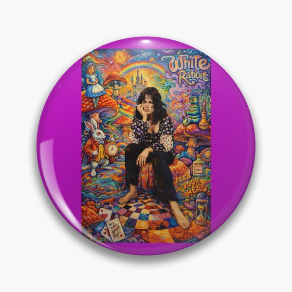 Item preview, Grace Slick Painted White Rabbit Poster. designed and sold by Halifaxartguy.