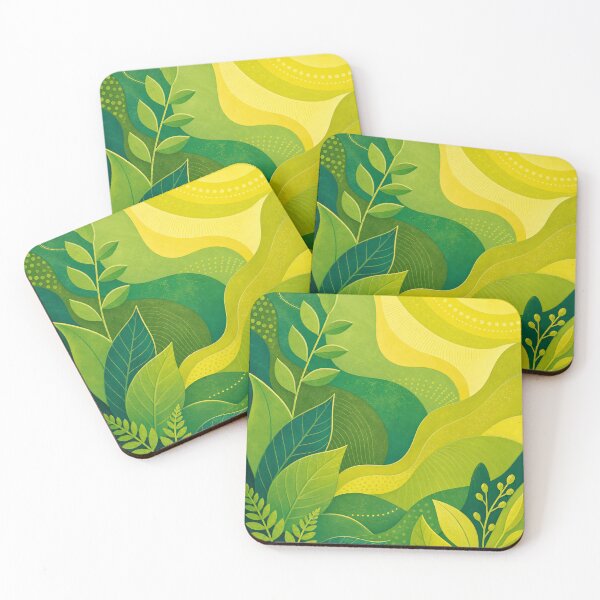 Item preview, Green & Yellow Harmony, Vibrant Organic Abstract Design designed and sold by Jandedan.