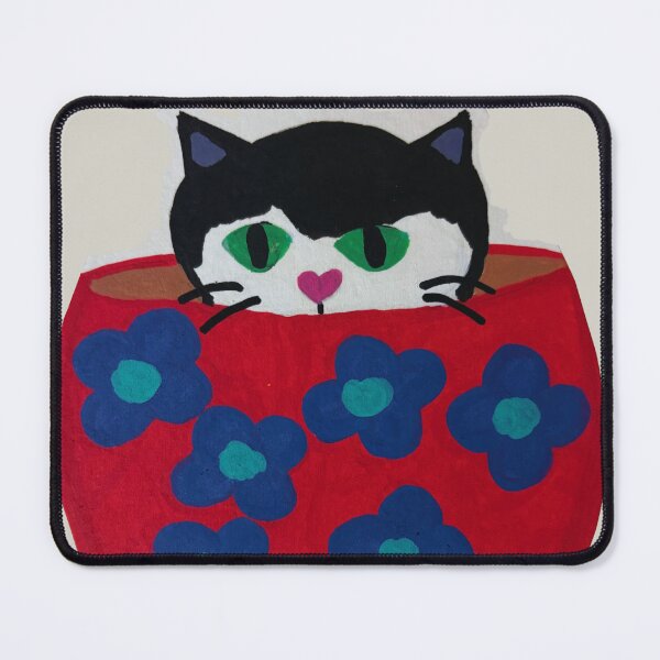Item preview, Cat in a Floral Bowl designed and sold by SueGhoshArt.