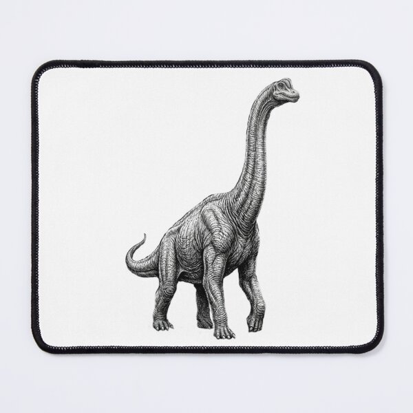 Item preview, Realistic high detail black and white brontosaurus designed and sold by Minimalisticaly.