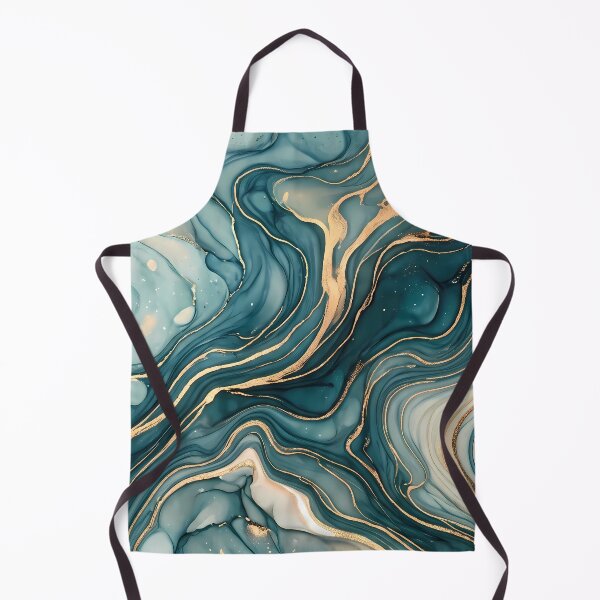 Item preview, Luxury Teal Gold Marble Fluid Art Pattern designed and sold by ART ATTACK ZONE.
