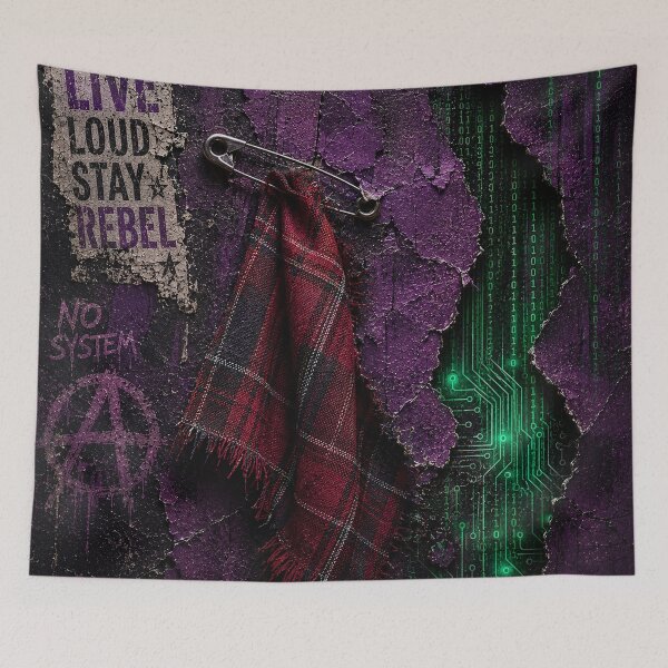 Item preview, Stay Rebel Cyber Punk Art designed and sold by Ingorgia Studio.