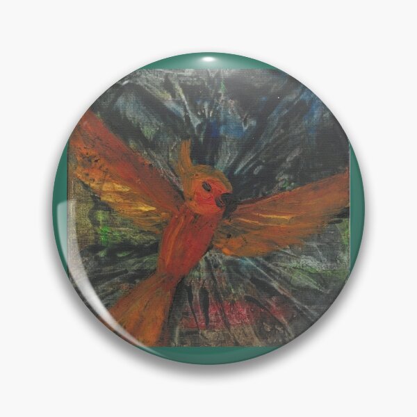 Item preview, Organge bird of hope in dark sky designed and sold by HKrisztinart.