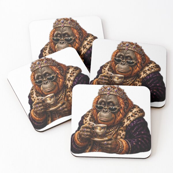 Item preview, Royal Tea Time Orangutan designed and sold by DailyDoodlesBySumbul.