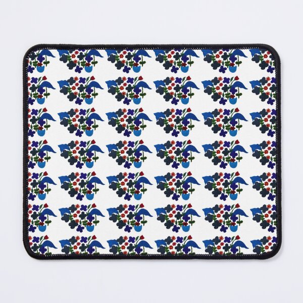 Item preview, Blue and Red Flowers Pattern designed and sold by SueGhoshArt.