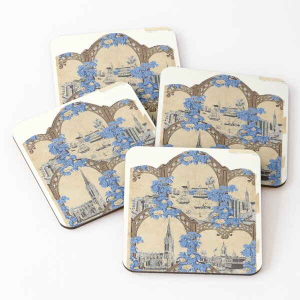 Item preview, Wallpaper Decorated with New York City Landmarks c. 1840 designed and sold by AnimaliaStar.