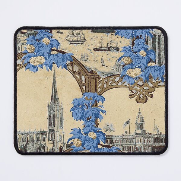 Item preview, Wallpaper Decorated with New York City Landmarks c. 1840 designed and sold by AnimaliaStar.