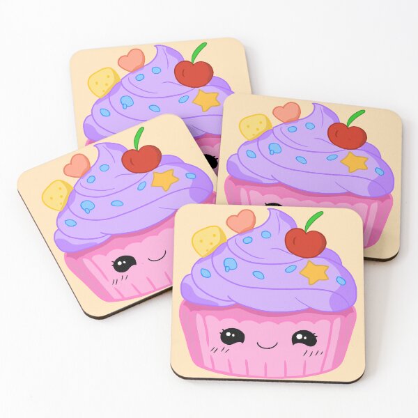 Item preview, Whimsical Cupcake with Cherry & Toppings designed and sold by Phyllya Design.