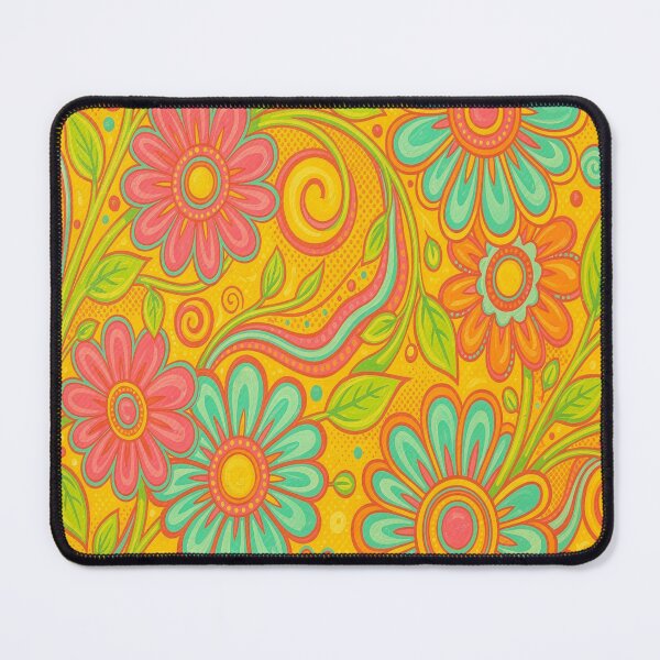 Item preview, 70s Groovy Flower Pattern Retro Floral Aesthetic designed and sold by shop0102.