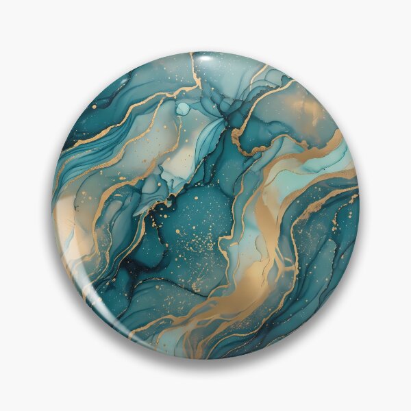 Item preview, 5 Luxury Teal Gold Marble Fluid Art Pattern designed and sold by ART ATTACK ZONE.