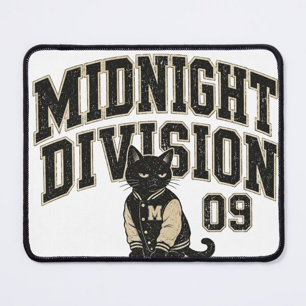 Item preview, Midnight Division Varsity Cat Funny Retro Shirt Vintage College Style Tee Cat Lover Gift Classic Americana designed and sold by Moonveil_Studio.