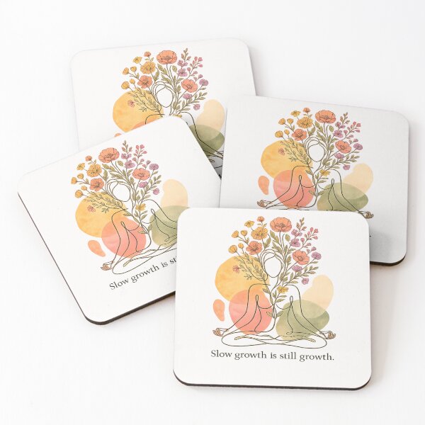 Item preview, Slow Growth Is Still Growth Boho Line Art Woman Sticker designed and sold by Andreza NativeHue Oficial.