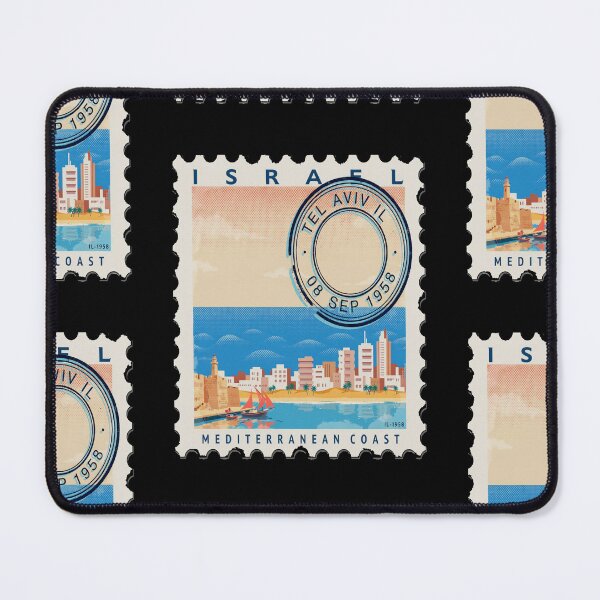 Item preview, Tel Aviv Israel Mediterranean Postage Stamp Travel Sticker designed and sold by stickercuffs.